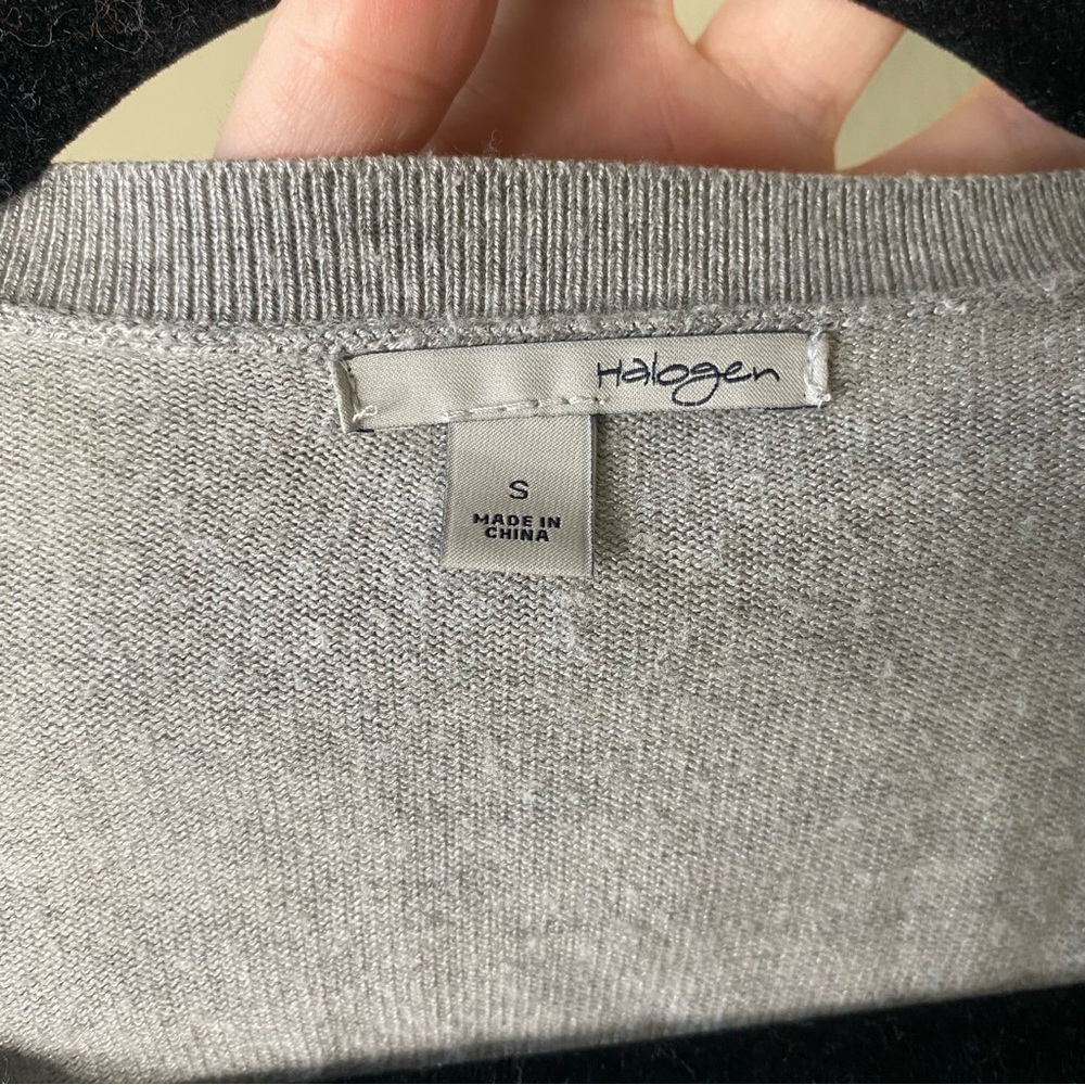 Halogen Gray Lightweight Button Down Cardigan Swe… - image 4